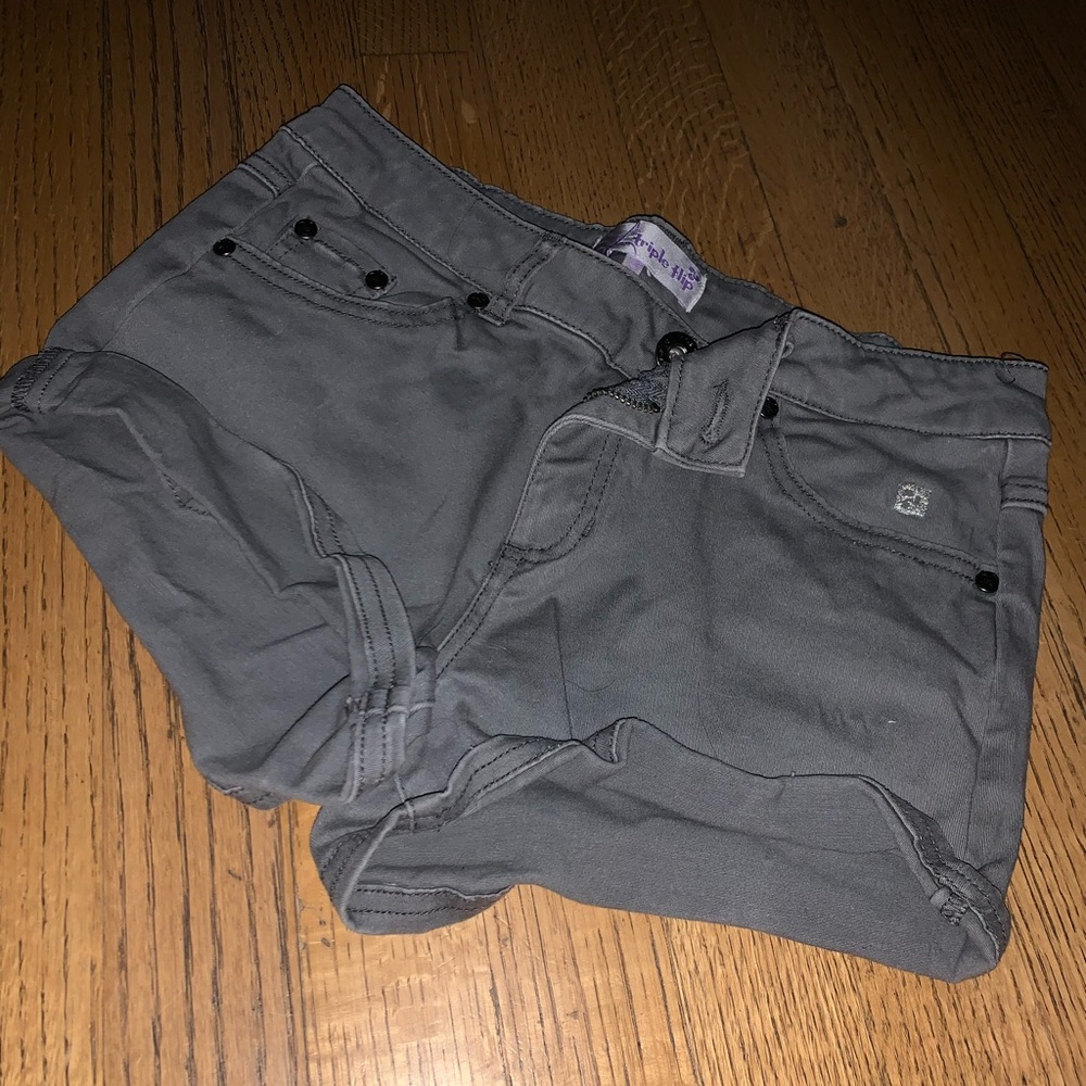 Grey triple flip shorts